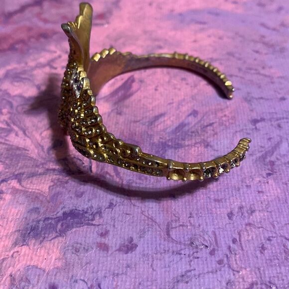 J. Crew Rhinestone Sparrow Gold Toned Bracelet - Picture 5 of 8